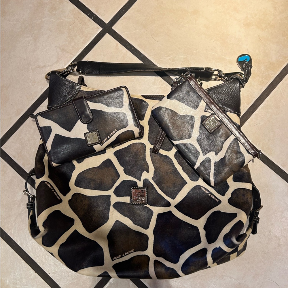 COPY - Giraffe Print Dooney and Bourke Set